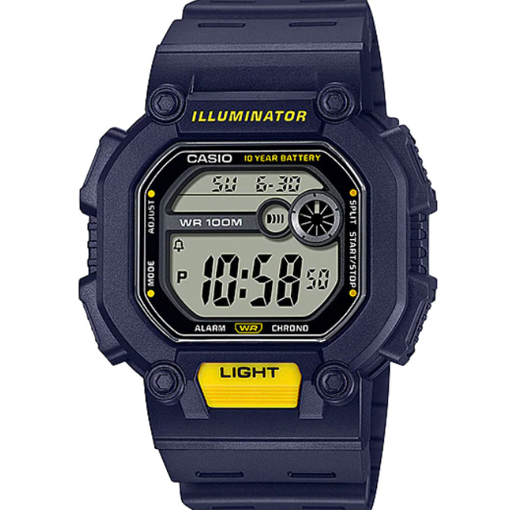 Relógio Masculino Digital Azul Casio - W-737H-2AVDF-SC