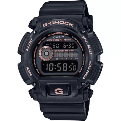Relogio Casio G-Shock Digital Resina Preto e Rose - DW-9052GBX-1A4DR